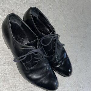 Mannina Firenze Italy Men’s Dress Oxfords Size 8 D Black Leather Business City